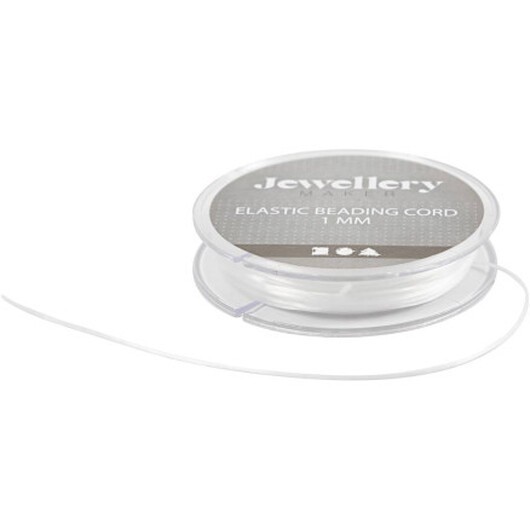 Elastisk smyckestråd, flat, tjocklek 1 mm, 10 m/ 1 rl.