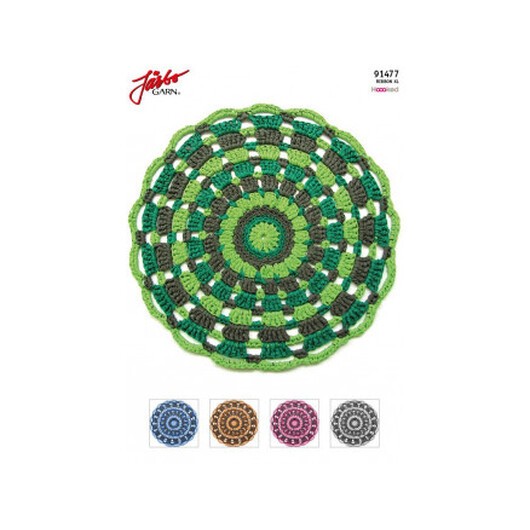 Hoooked Mandalamatta - Matta Virkmönster