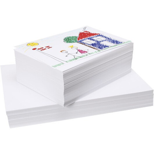 Kvalitetsritpapper, A3,A4, 130+160 g, vit, 750 ark/ 1 förp.