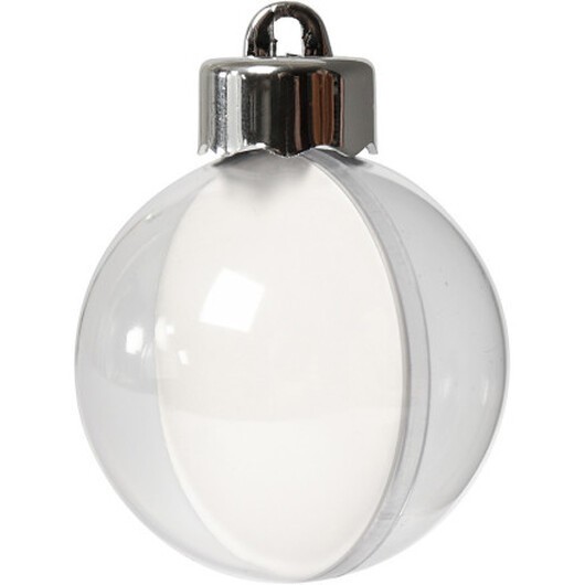 Dekorativ boll, diam. 5 cm, transparent, 10 st / 1 frp.