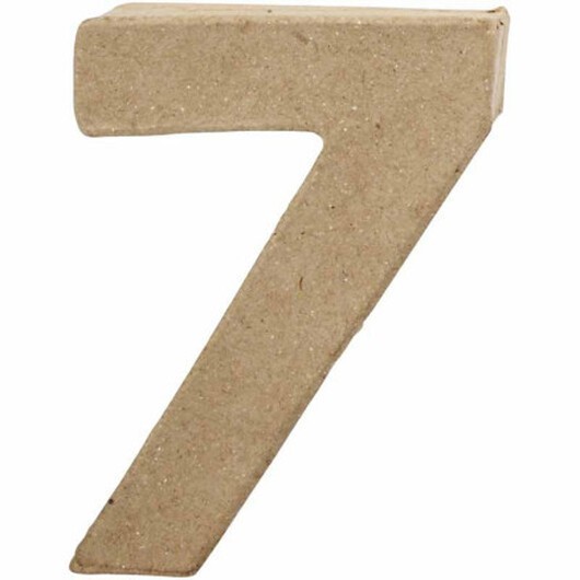 Nummer, 7, H: 10 cm, B: 7,4 cm, tjocklek 1,7 cm, 1 st.