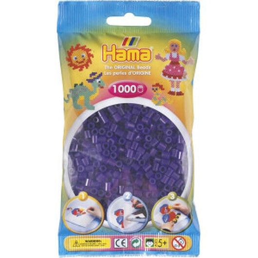 Hama Midi Pärlor 207-24 Transparent Lila - 1000 st
