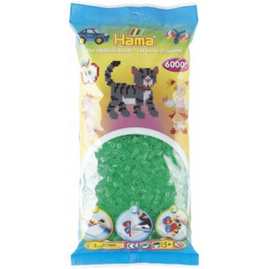 Hama Midi Pärlor 205-16 Transparent Grön - 6000 st.
