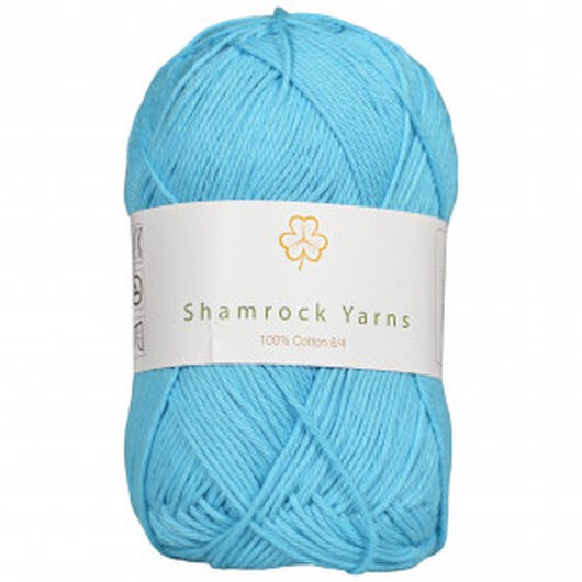 Shamrock Yarns 100% Bomull Garn 11 Dov Ljus Turkos