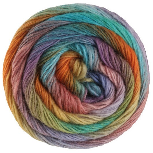 Lana Grossa Garn Meilenweit 100 Colour Mix 8020 Oliv/Petroleum/Röd/Pistasch/Jade/Jade/Turkos/Plommon/Gul/Orange