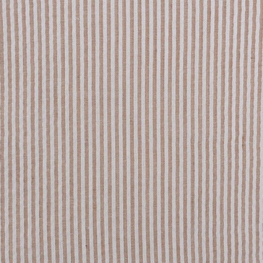 Seersucker med ränder 145 cm 552 Brun - 50cm