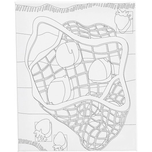 Canvas / Målarduk med tryck, Citrusfrukter, D: 1,6 cm, storlek 24x30 cm, 360 g, 1 st.
