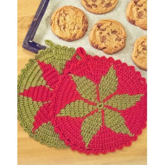 Santa's Recipe by DROPS Design - Grytlapp Virk-mönster 24 cm - 2 stk