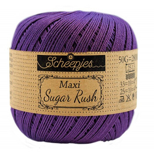 Scheepjes Maxi Sugar Rush Garn Unicolor 521 Deep Violet