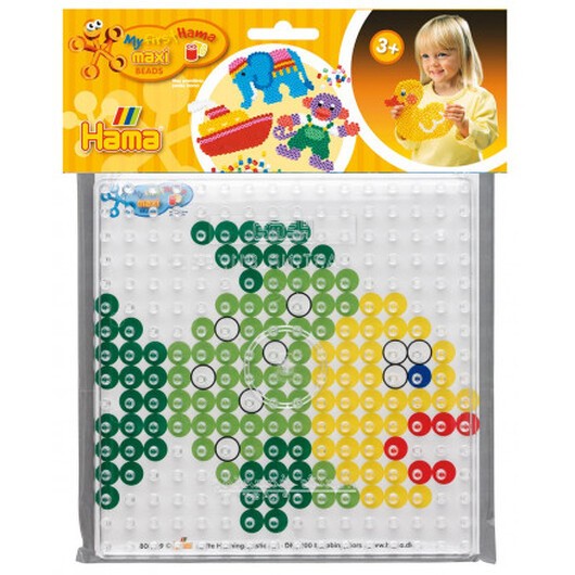 Hama Maxi Pärlplatta-set 8283 Fyrkantig pärlplatta, designark och strykpapper