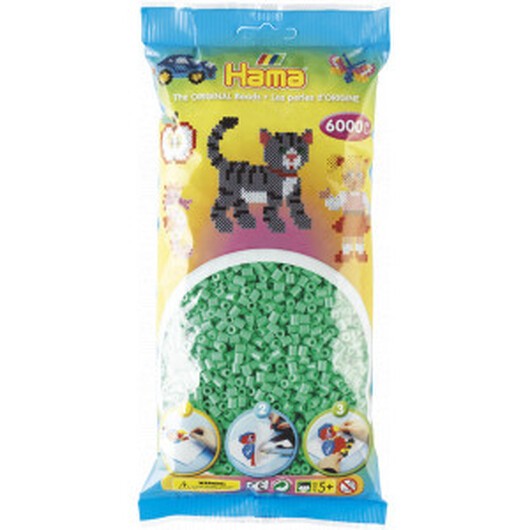 Hama Midi Pärlor 205-11 Ljusgrön - 6000 st.