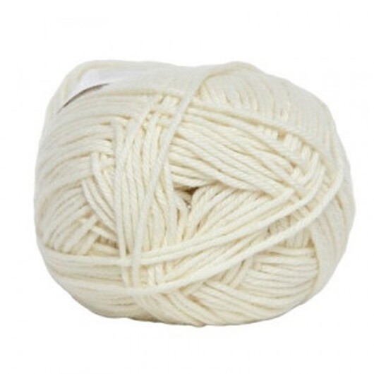 Hjertegarn Cotton nr. 8 Garn 201 Creme