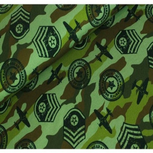 French Terry Print Tyg 150cm 001 Camo - 50cm