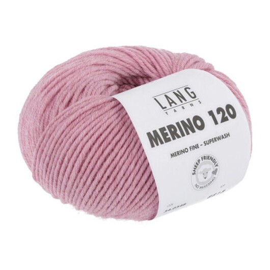 Lang Yarns Garn Merino 120 348 Rosa Melange