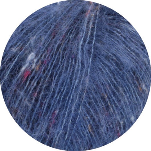 Lana Grossa Superkid Tweed Garn 169 Mörkblå
