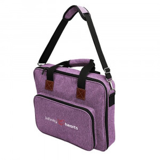 Infinity Hearts Axelremsväska / Datorväska Lila 40x6x31cm