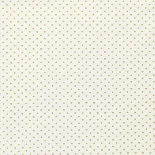 Bomullspoplin Tyg 145 cm 051 - Beige med små stjärnor