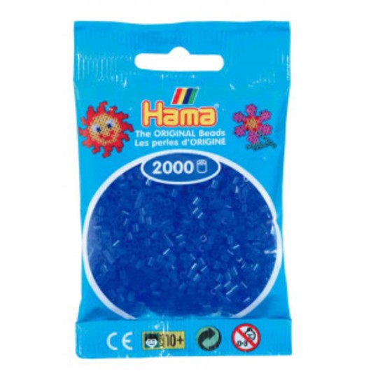 Hama Mini Pärlor 501-36 Neon Blå - 2000 st