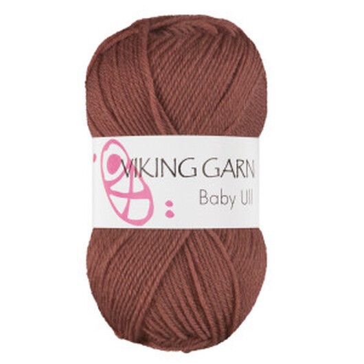 Viking Garn Baby Ull 384 Mörk Laxrosa