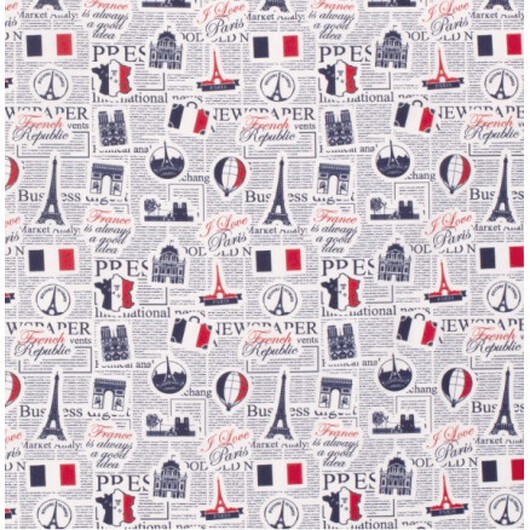 Bomullspoplin Travelling 150cm 061 - 50 cm