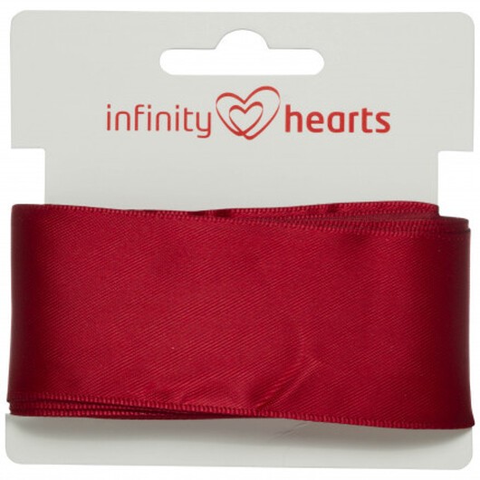 Infinity Hearts Satinband Dubbelsidigt 38mm 260 Vin - 5m