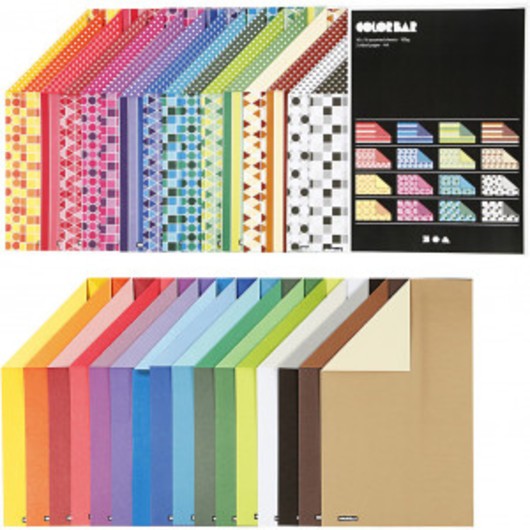 Colorbar Rivkartong, mixade färger, A4, 210x297 mm, 250 g, 32x10 ark/