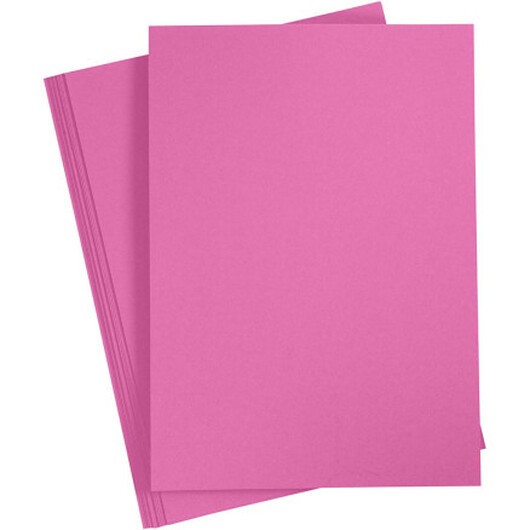 Kartongpapper, A4, ark 210x297 mm, 180 g, rosa, 20 ark/ 1 förp.