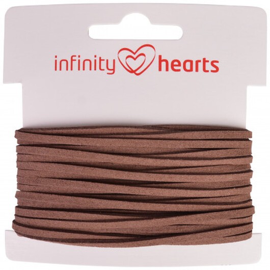 Infinity Hearts Snöre Alcantara 2mm 05 Mellanbrun - 5m