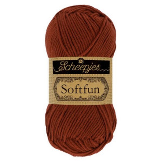 Scheepjes Softfun Garn Unicolor 2650 Rost