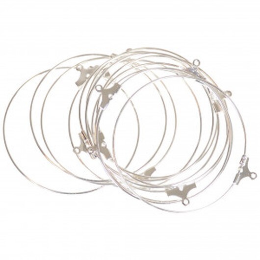 Infinity Hearts Creoler Järn Silver Ø40mm - 10 st