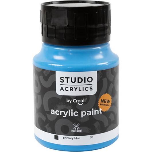 Creall Studio Akrylfärg, täckande, primary blue (30), 500 ml/ 1 flaska