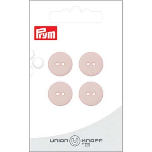 Prym Platt Plastknapp Rosa 15mm - 4 st.