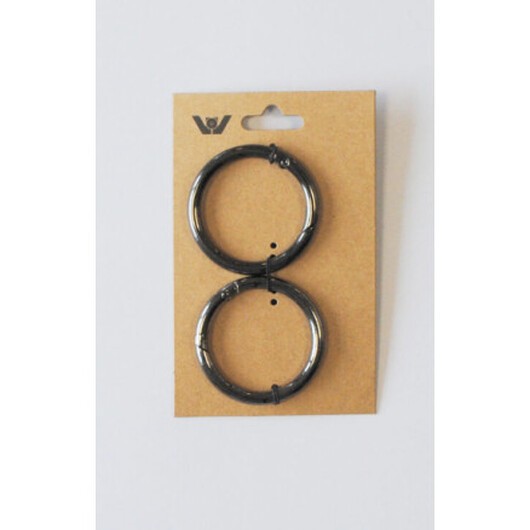 Karbinhake Ring 38mm Gun Metal - 2 st