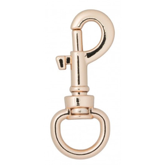 Infinity Hearts Karbinhake med D-ring Mässing Ljus Guld 45mm - 5 st