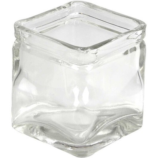 Fyrkantiga värmeljushållare, H: 5,5 cm, stl. 5,5x5,5 cm, 12 st./ 1 förp.