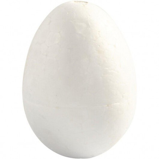 Frigolitägg Vit 6cm - 5 st.