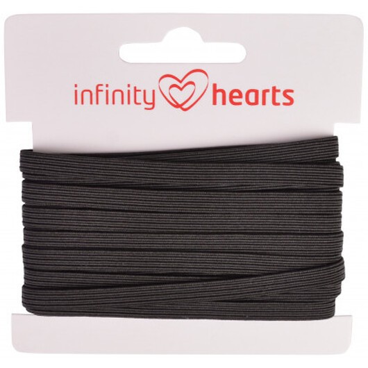 Infinity Hearts Resår 5mm Svart - 5m