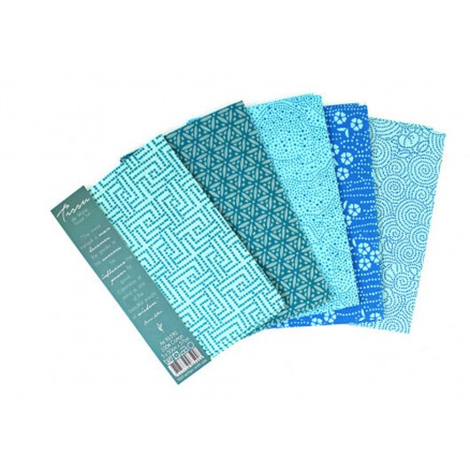 Tissu de Marie Fat Quarter Turkos 50x57cm - 5 st.
