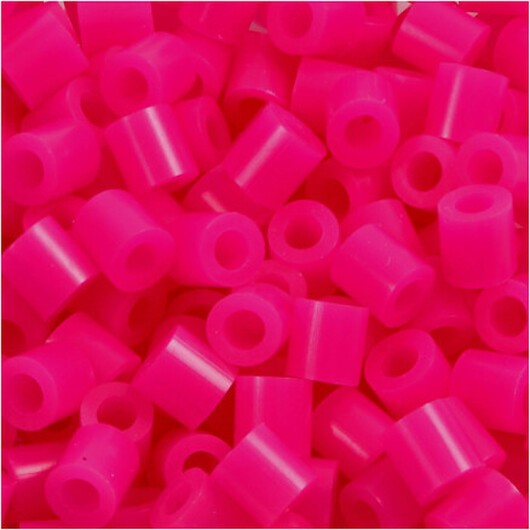 Rörpärlor, stl. 5x5 mm, Hålstl. 2,5 mm, medium, cerise (32258), 6000 st./ 1 förp.