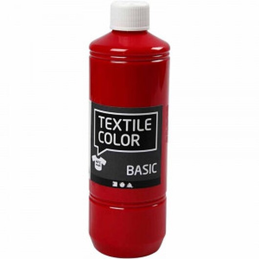 Textilfärg, primärröd, 500 ml/ 1 flaska