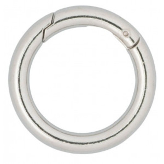 Infinity Hearts O-ring med Ãppning Messing Silver Ø28mm - 5 st