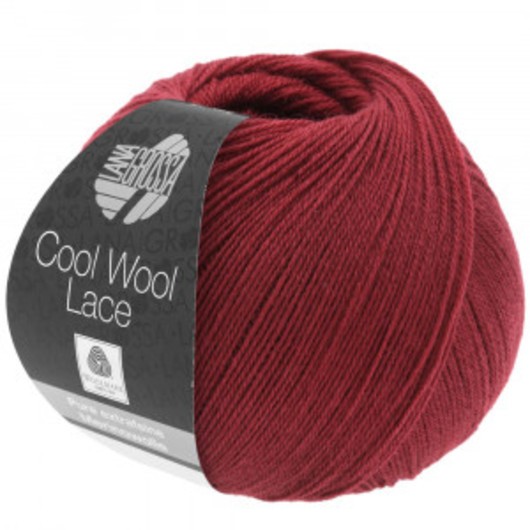 Lana Grossa Cool Wool Lace Garn 20 Bordeaux