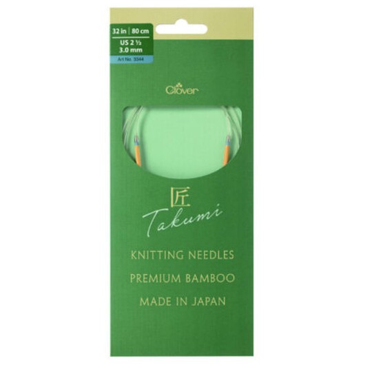 Clover Takumi Pro Bambu Rundstickor med kullager 80cm 3,0mm