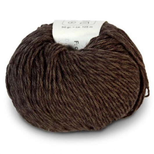 BC Garn Allino Unicolor 01 Mörkbrun