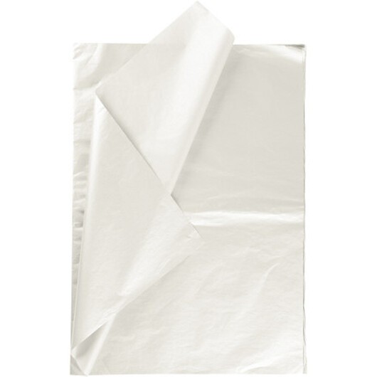 Silkespapper, ark 50x70 cm, 17 g, pärlemor, 6 ark/ 1 förp.