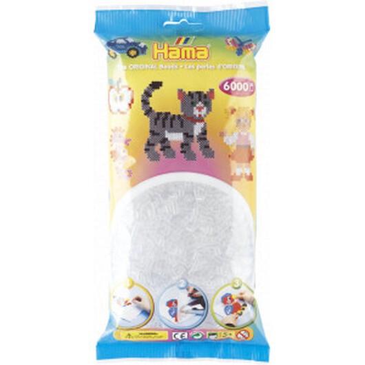 Hama Midi Pärlor 205-19 Klar - 6000 st.