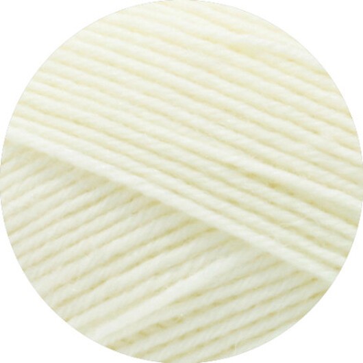 Lana Grossa Meilenweit 100 Merino Extrafine Uni Garn 2405 Vit