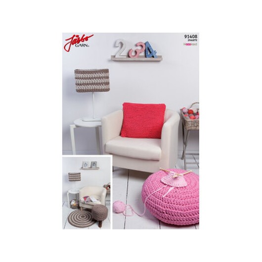 Hoooked Soffkudde - Kudde Stick-mönster 40x40 cm