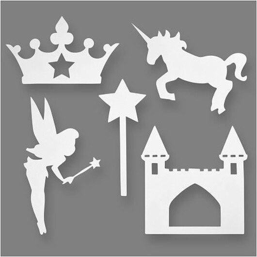 Äventyr, H: 13,5-27,5 cm, B: 9,5-25 cm, 230 g, vit, 16 st./ 1 förp.