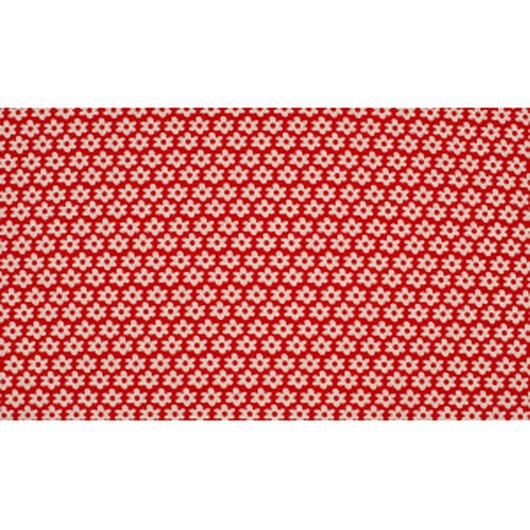 Minimals Bomullspoplin Tyg Print 15 Flower Red 145cm - 50cm